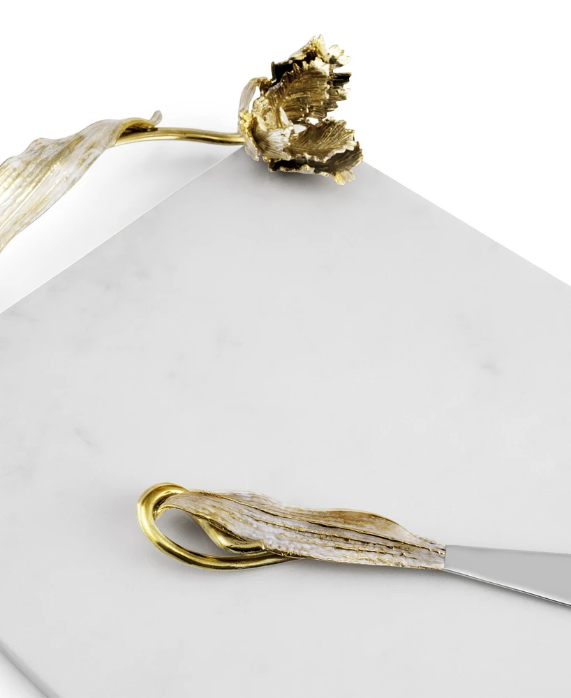 Michael Aram Tulip Cheese Board with Knife