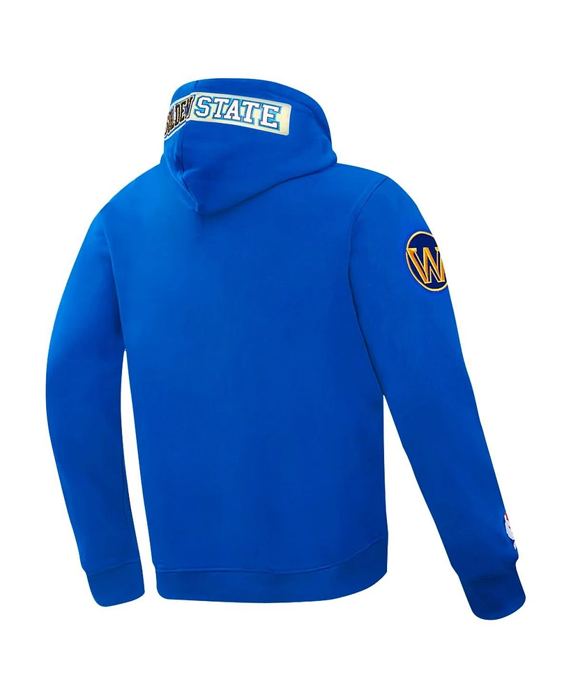 Pro Standard Men's Royal Golden State Warriors Split Logo Pullover Hoodie