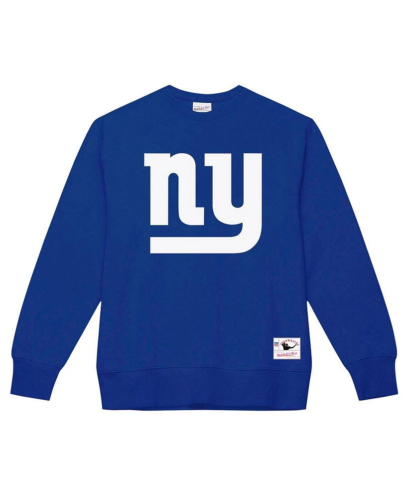 Mitchell & Ness Men's Royal New York Giants Basic Fleece Pullover Sweatshirt