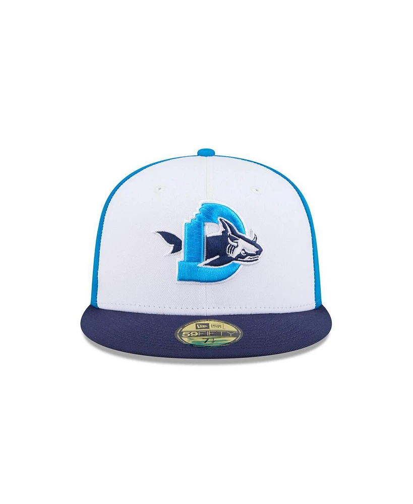 New Era Men's White Durham Bulls Theme Nights 59FIFTY Fitted Hat