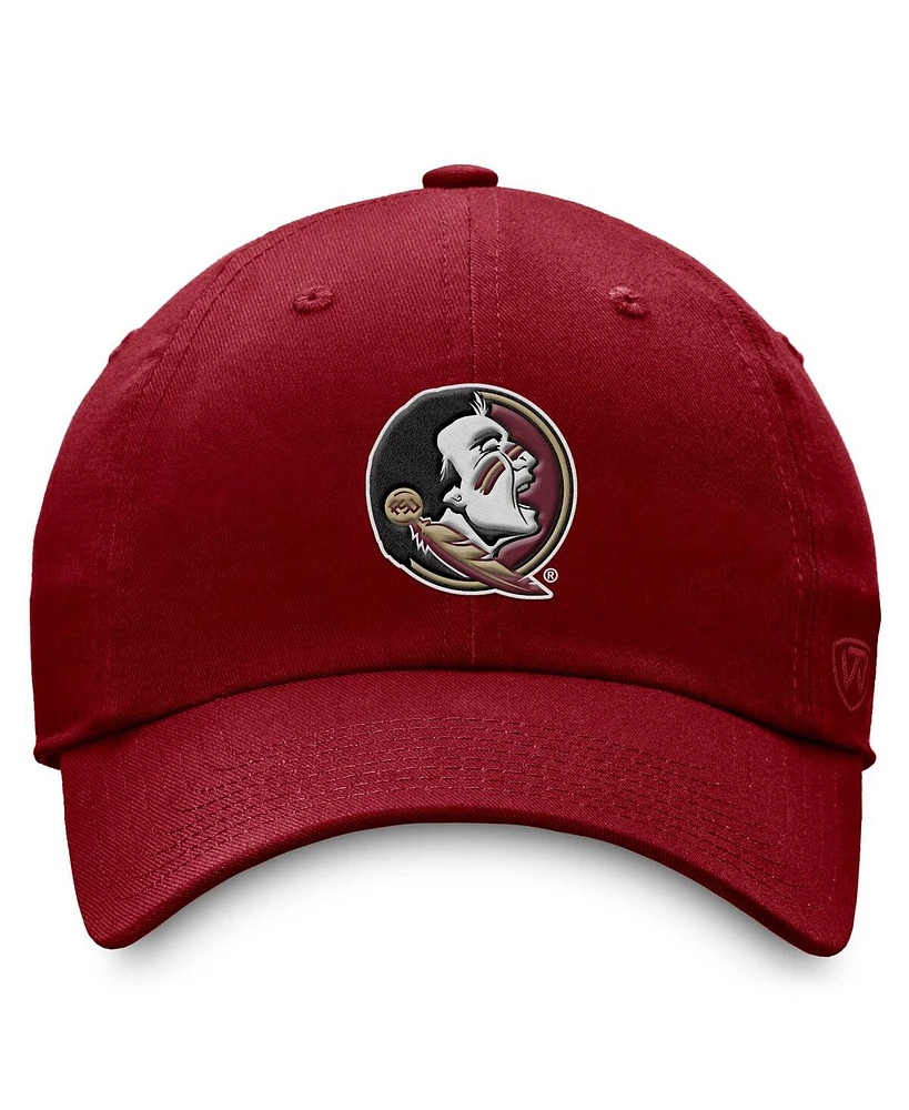 Top of the World Men's Garnet Florida State Seminoles Staple Logo Adjustable Hat
