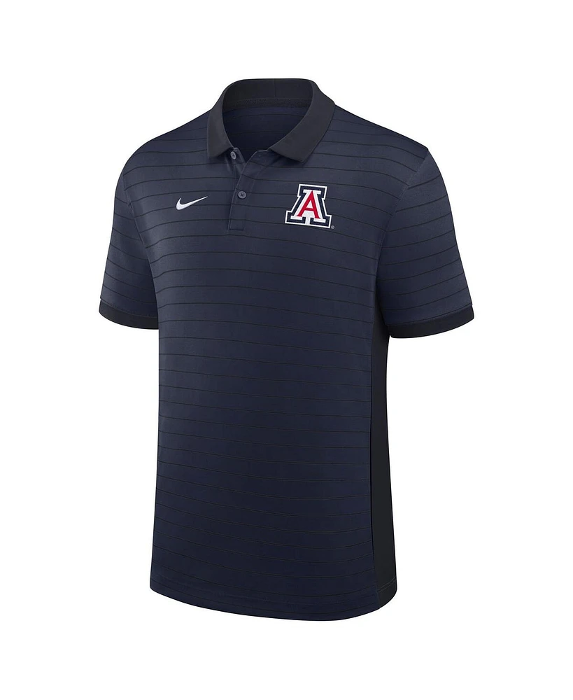 Nike Men's Navy Arizona Wildcats 2025 Early Season Coaches Sideline Victory Stripe Performance Polo Shirt
