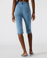 Steve Madden Women's Knee-Length Denim Capri Pants