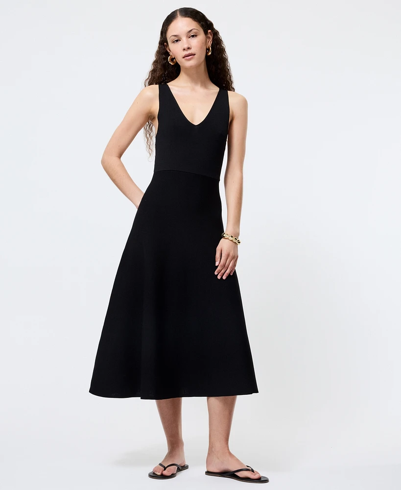 French Connection Women's V-Neck Fit & Flare Midi Dress