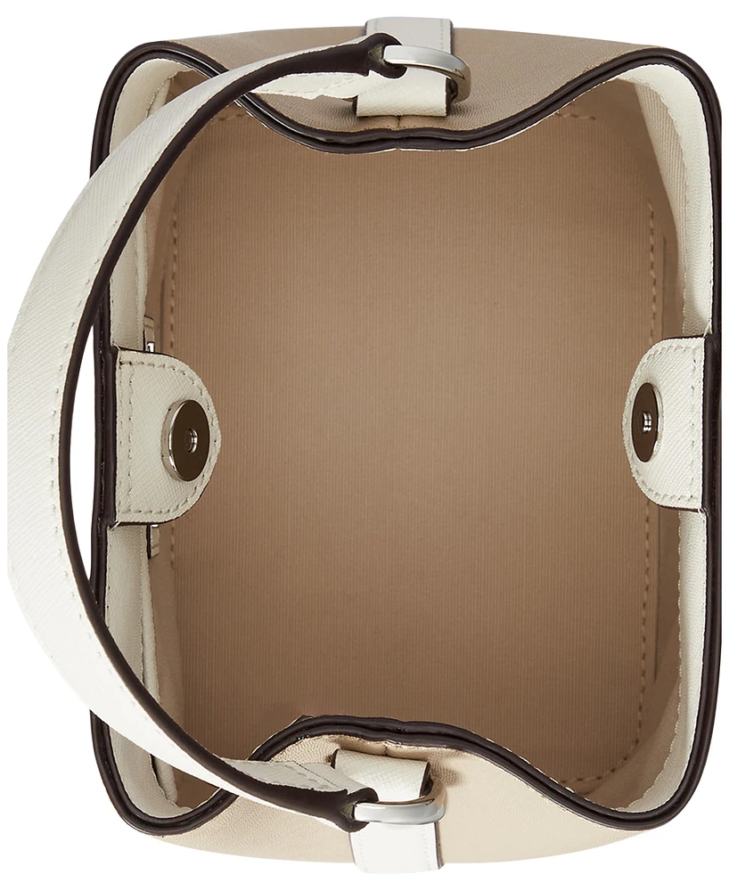 Lauren Ralph Lauren Two-Tone Leather Small Reese Bucket Bag
