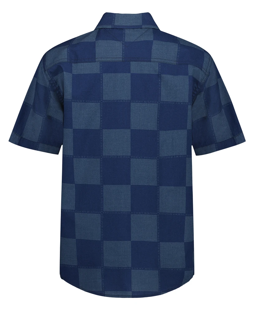 Tommy Hilfiger Big Boys Check Short Sleeve Woven Shirt