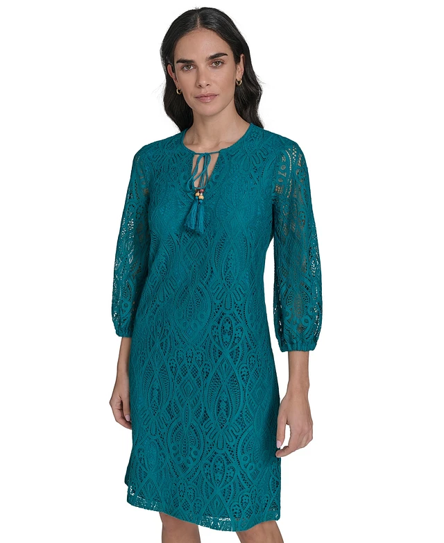 Jessica Howard Petite 3/4-Sleeve Lace Shift Dress MainPlace Mall