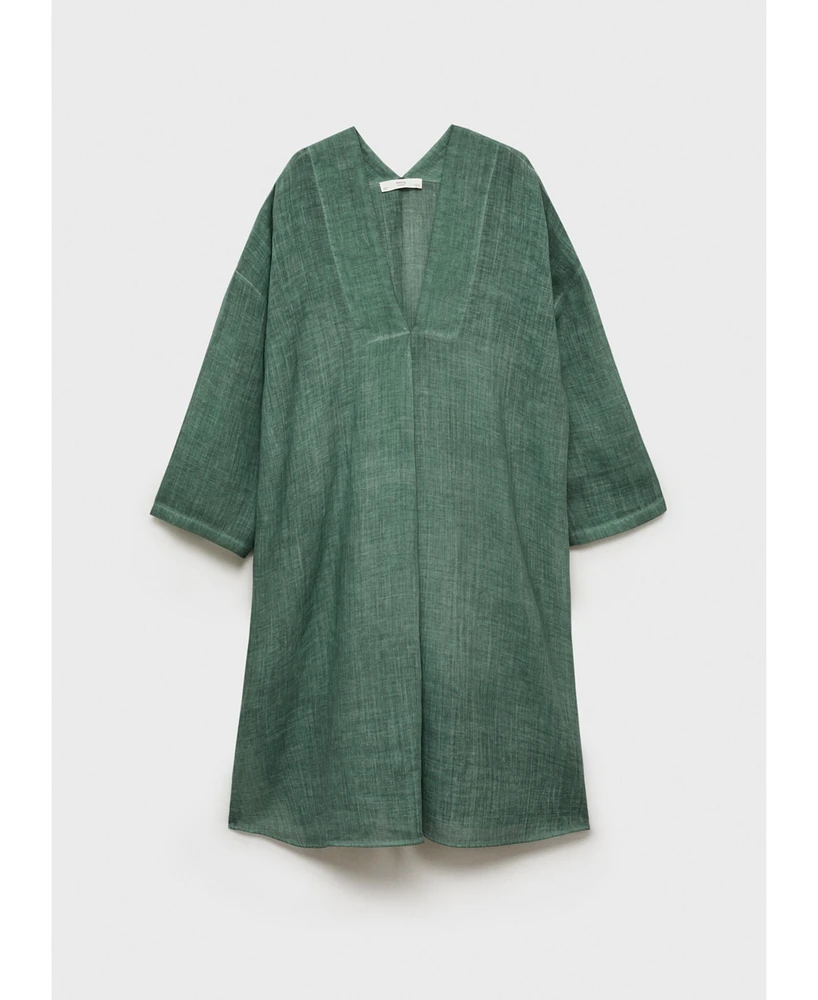 Mango Women's Overdyed Ramie Kaftan