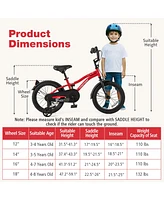 Bicycle for Kids with Adjustable Seat Bell Reflectors for Visibility