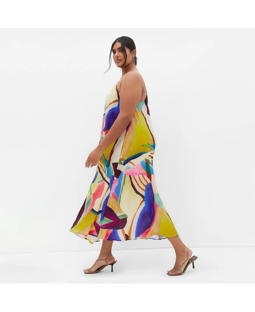City Chic Plus Summer Print Maxi Dress