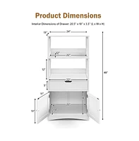 Bathroom Storage Cabinet with Drawer and Shelf Floor Cabinet