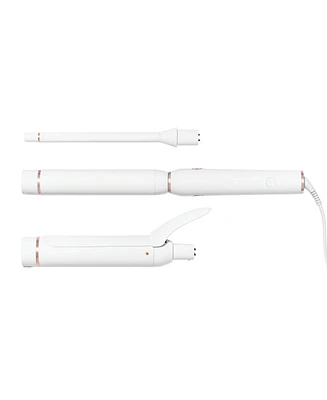 T3 Switch Kit Curl Trio Professional Ionic Interchangeable Curling Iron with 3 CeramicClip & Wand Barrels for Curling and Waving