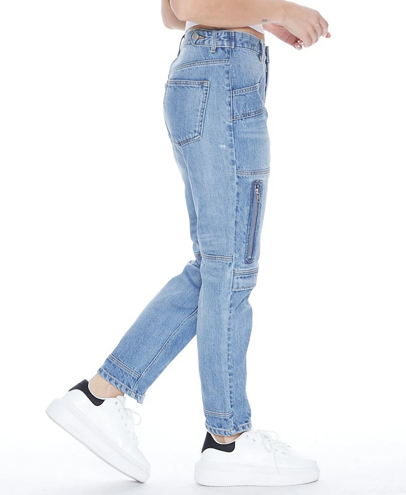 blue revival Women's High Rise Utility Jeans