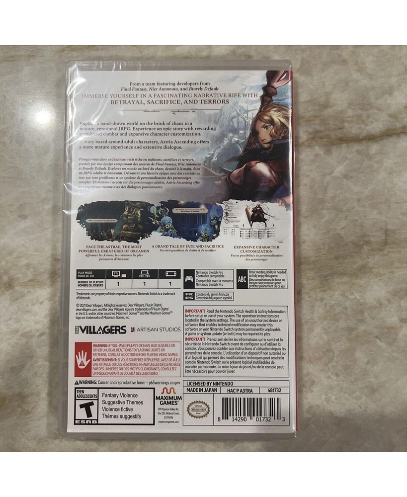 Maximum Gaming Astria Ascending for Nintendo Switch