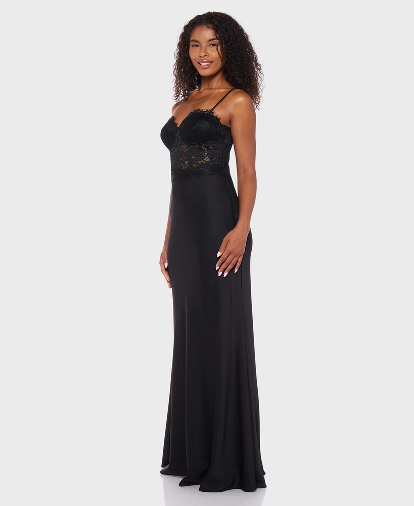 Alex & Sophia Juniors' Sweetheart Sleeveless Long Dress