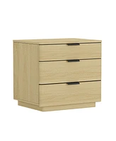 Manhattan Comfort 26" Medium Density Fiberboard Payton Modern 3 Drawer Nightstand