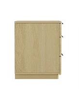 Manhattan Comfort 26" Medium Density Fiberboard Payton Modern 3 Drawer Nightstand