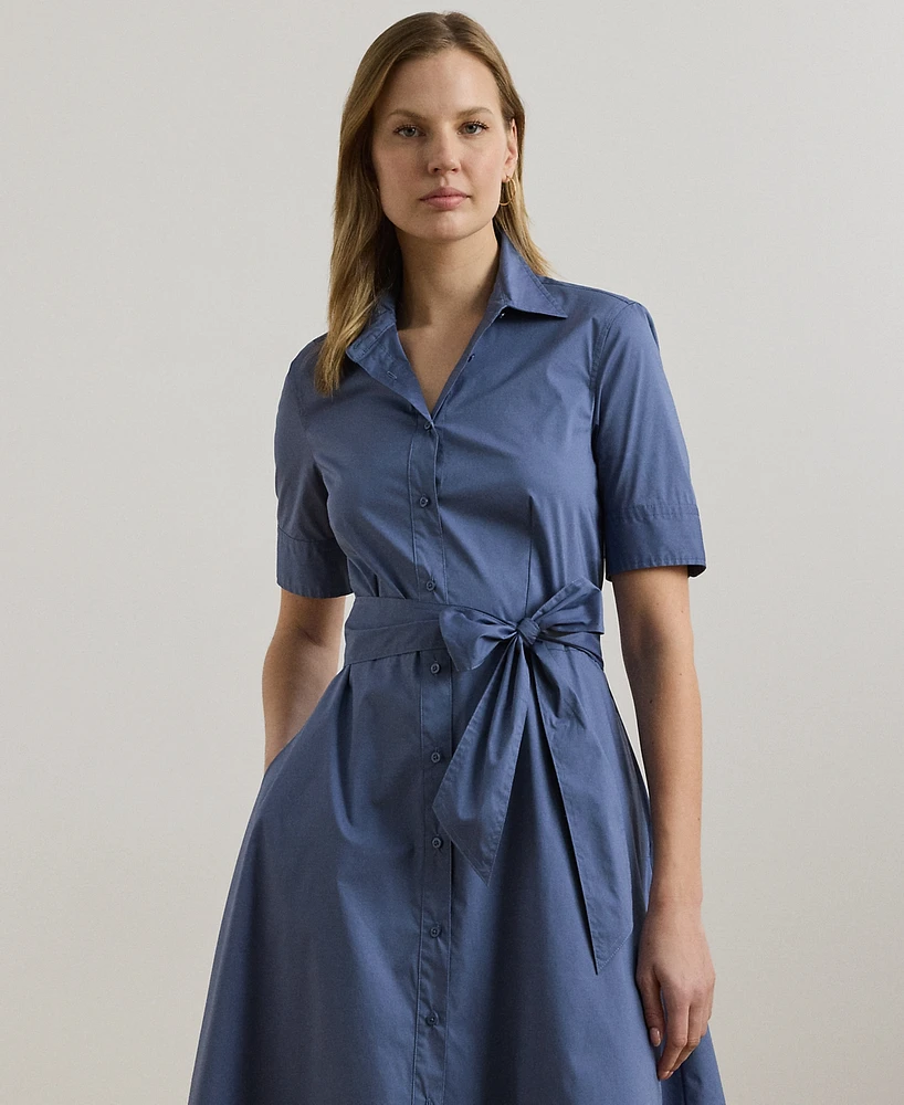 Lauren Ralph Petite Elbow-Sleeve Shirtdress
