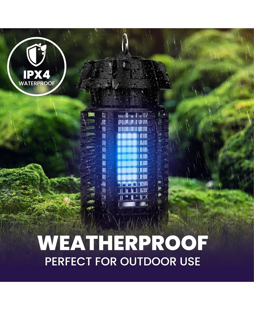 LiBa Electric Bug Zapper, Waterproof Outdoor & Indoor Insect Killer with Switch: 4000V Powerful Grid