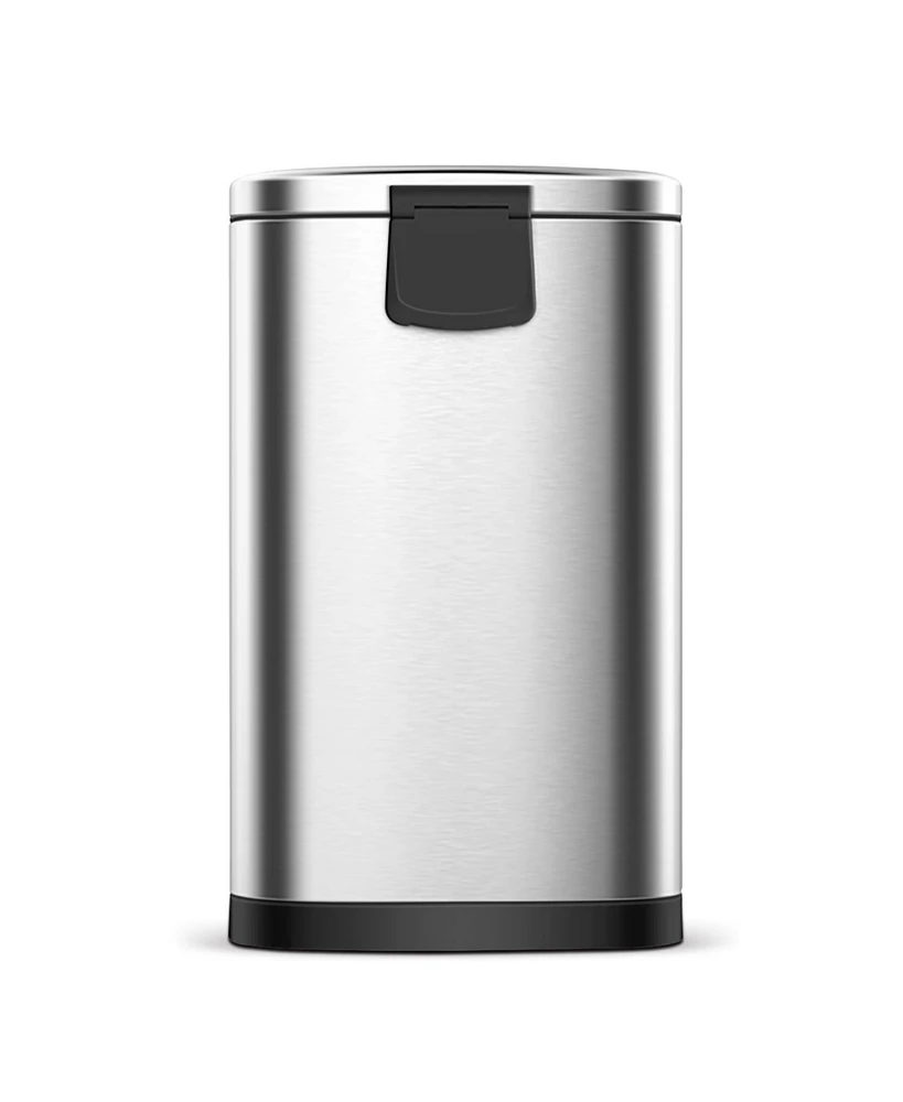 3.2 Gal./12 Liter Stainless Steel Semi-round Step-on Trash Can for Bathroom and Office