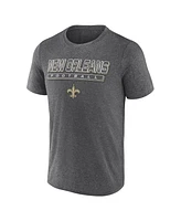 Fanatics Men's Heather Charcoal New Orleans Saints Quick Repeat Long Sleeve T-Shirt
