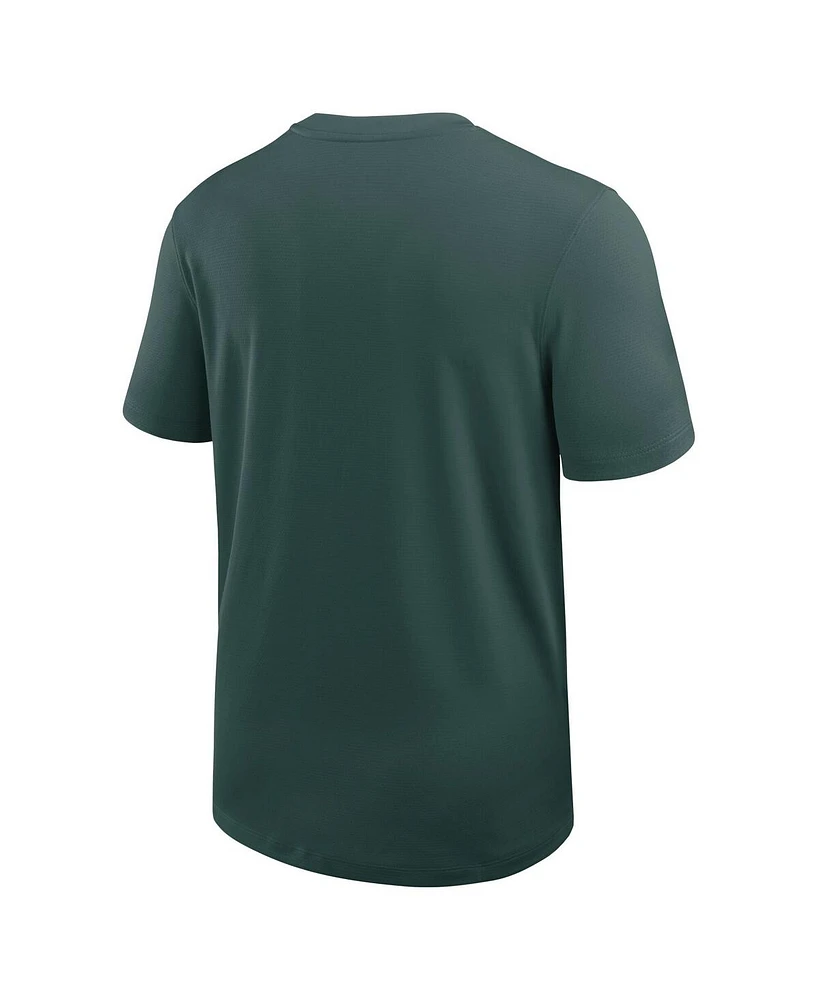 Nike Men's Green Michigan State Spartans 2025 Sideline Uv Performance Coach T-Shirt