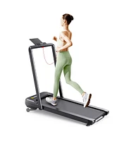 Urevo Smart Treadmill with 9% Auto Incline, Hiking and Running Walking Pad Treadmills for Home Office, Treadmill with Urevo App, Ai Powered Music Cour