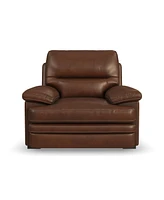 Flexsteel David 48" David Pecan Leather Chair