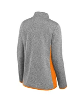 Fanatics Women's Heather Gray Tennessee Volunteers Block Party Fleece Full-Zip Sweater