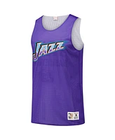 Mitchell & Ness Men's Purple Utah Jazz Hardwood Classics Reversible Mesh Practice Jersey