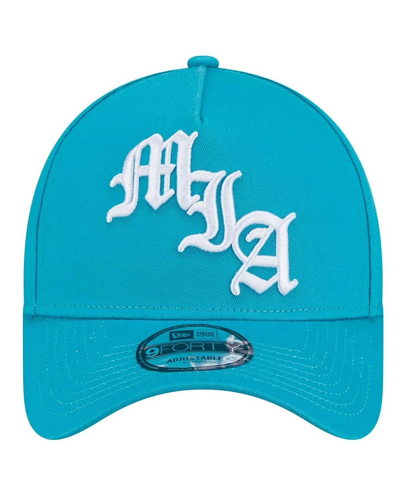 New Era Men's Aqua Miami Dolphins Mystic 9FORTY A-Frame Adjustable Hat