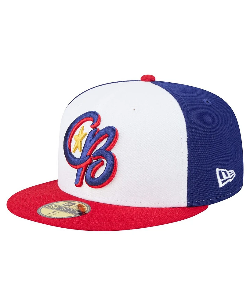 New Era Men's White/Red Kannapolis Cannon Ballers Authentic Collection 59FIFTY Fitted Hat