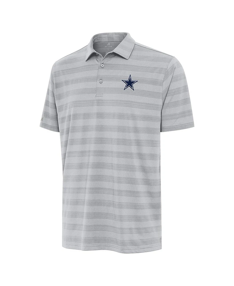 Antigua Men's Gray Dallas Cowboys Big Tall Tunnel Polo Shirt