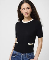 French Connection Women's Babysoft Short-Sleeve Top