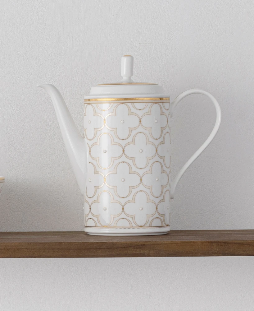 Noritake Trefolio Gold Coffee Server, 52 Oz.