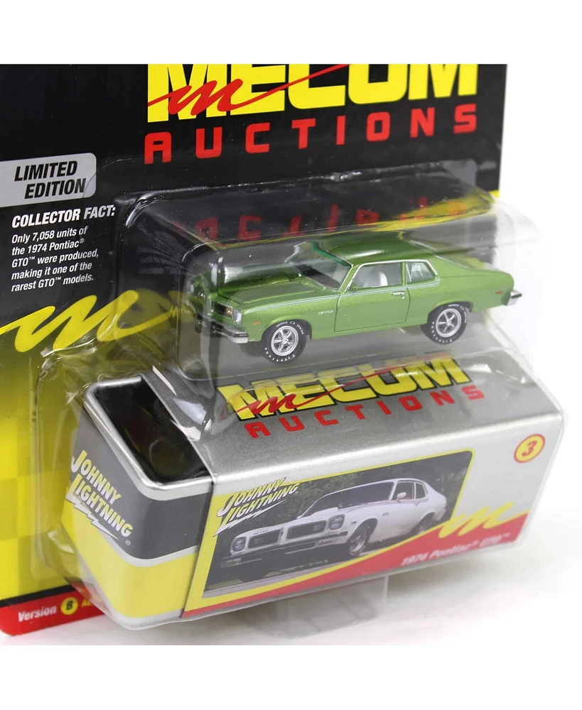 Johnny Lightning 1/64 1974 Pontiac Gto Green, Mecum Johnny Lightning Collector Tin