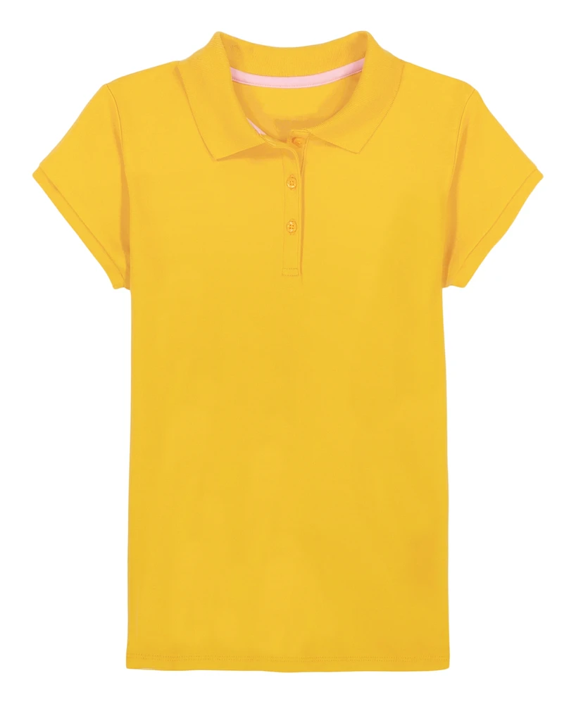 Nautica Big Girls Short Sleeve Interlock Polo Shirt