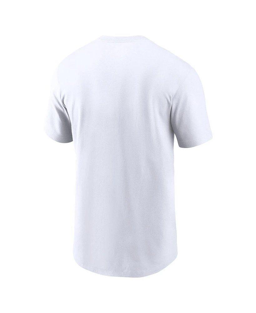Jordan Men's White North Carolina Tar Heels Primetime 2-Hit Swoosh T-Shirt