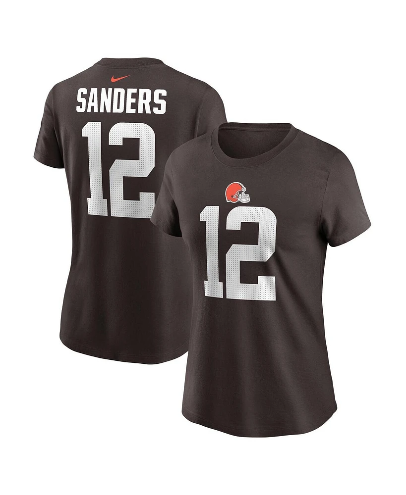 Nike Women's Shedeur Sanders Cleveland Browns 2025 Nfl Draft Name Number T-Shirt