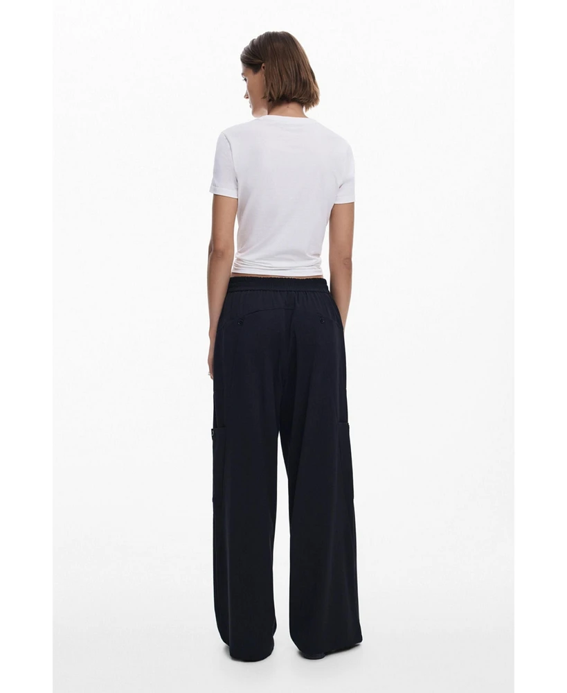 Desigual Women's Straight plain tailor trousers