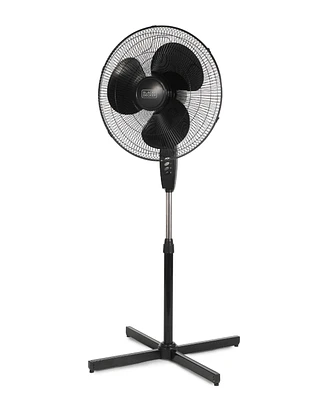 Black+Decker 18-Inch Pedestal Fan, BFP18SXW, Oscillating Fan for Home and Office