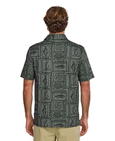 Quiksilver Waterman Men's Regular Fit Fish Block Polo Shirt
