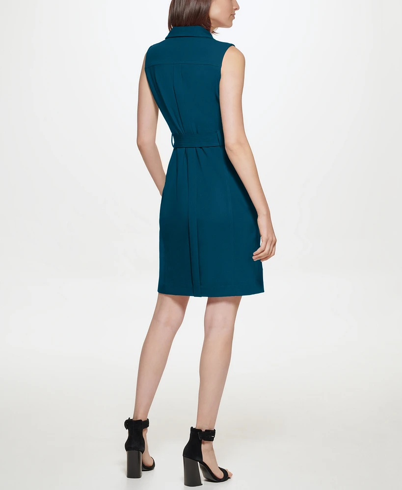 Calvin Klein Women's Scuba Crepe Sleeveless Dress