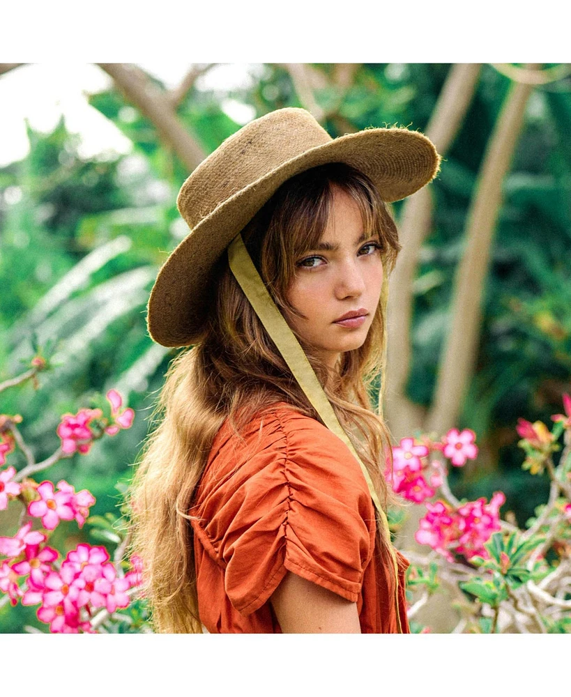 Brunna.co Loli Jute Straw Hat in Neutral Beige