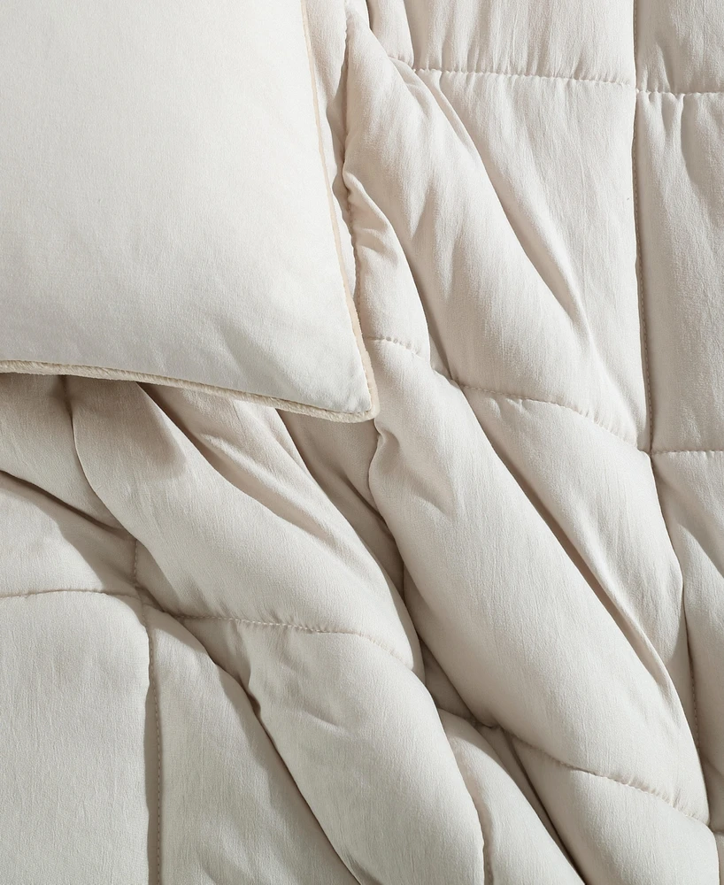 Calvin Klein Washed Solid Reversible Plush 5-Pc. Comforter Set, Twin/Twin Xl