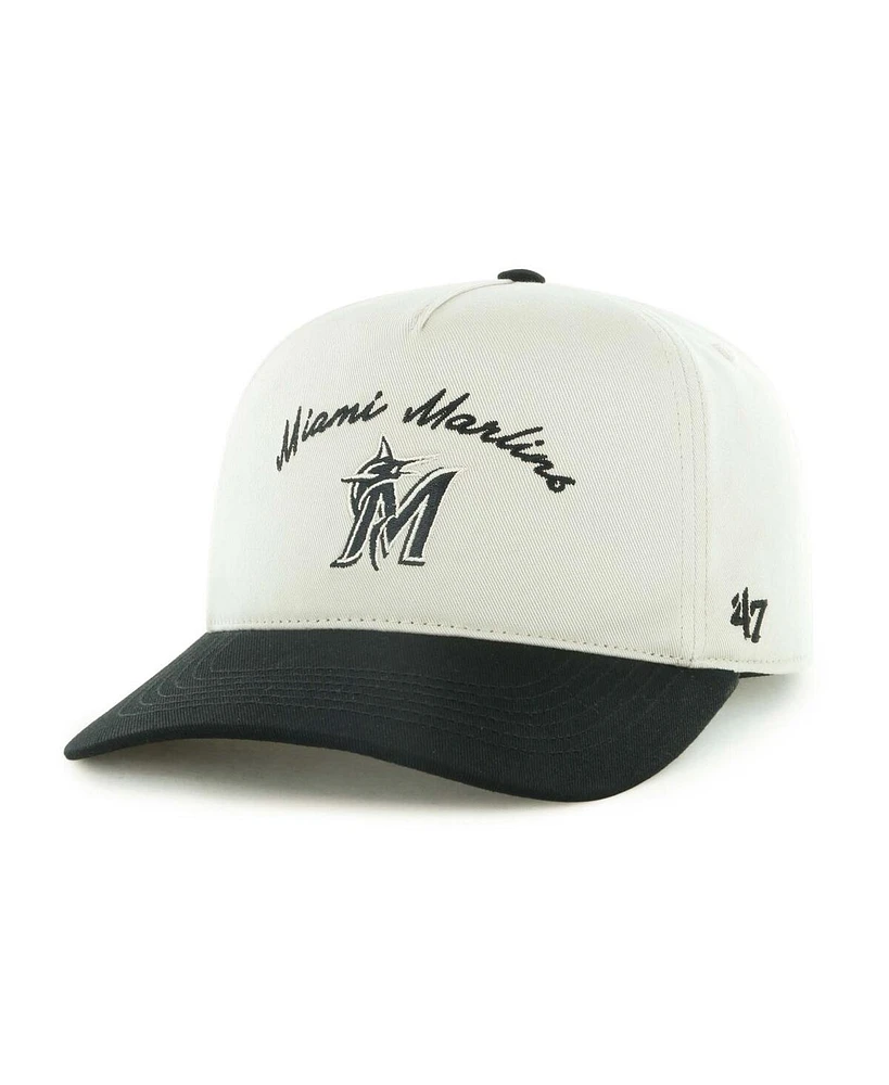 '47 Brand Men's Cream Miami Marlins Stable Hitch Adjustable Hat