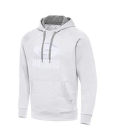 Antigua Men's White Green Bay Packers Victory Pullover Hoodie