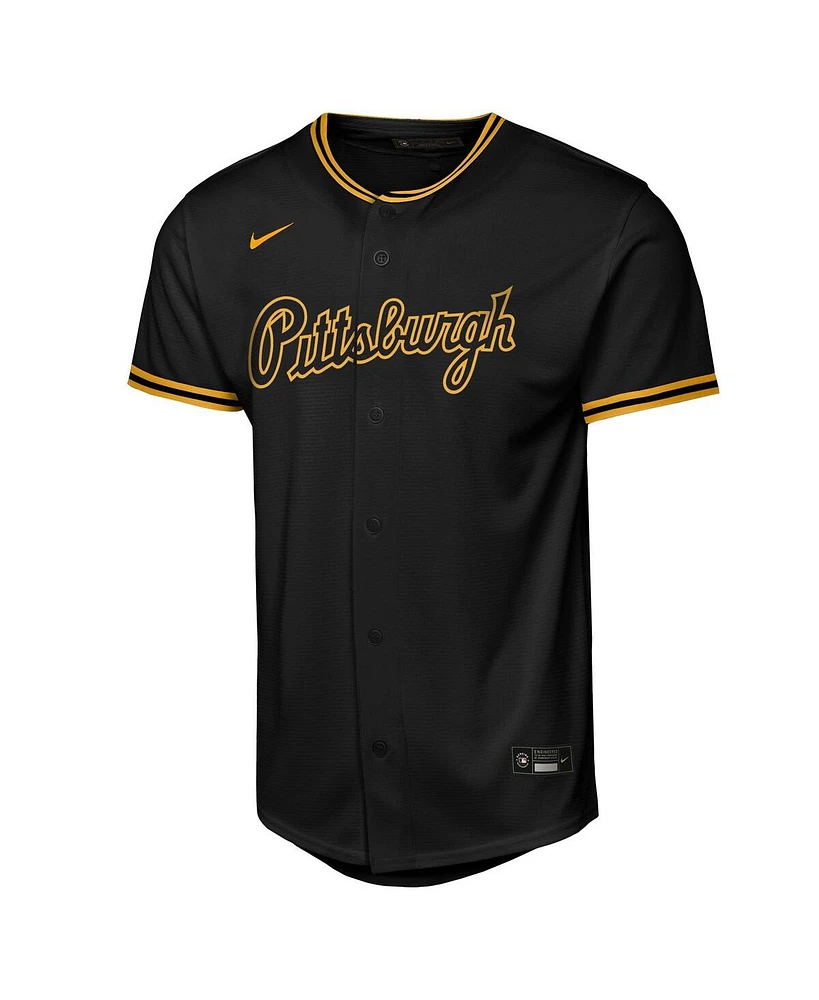 Nike Big Boys and Girls Black Pittsburgh Pirates Alternate 2 Replica Jersey