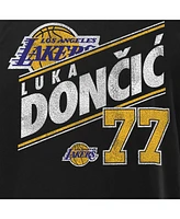 New Era Men's Luka Doncic Black Los Angeles Lakers Layup Player Oversized T-Shirt
