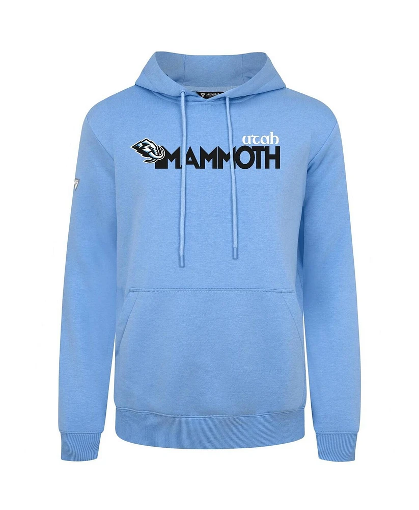 LevelWear Men's Light Blue Utah Mammoth Podium Wedge Pullover Hoodie